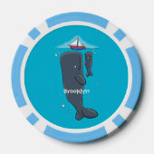 Lot De Jeton De Poker Illustration de mignons baleines et voiliers (Verso)