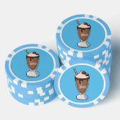 Lot De Jeton De Poker Illustration de milk-shake au chocolat (Empiler)