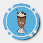 Lot De Jeton De Poker Illustration de milk-shake au chocolat (Verso)