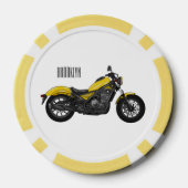 Lot De Jeton De Poker Illustration de moto Cruiser (Verso)