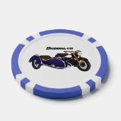 Lot De Jeton De Poker Illustration de moto pourpre Sidecar (Simple)