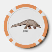 Lot De Jeton De Poker Illustration de Pangolin (Verso)