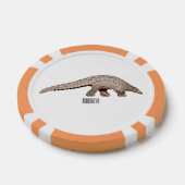 Lot De Jeton De Poker Illustration de Pangolin (Simple)