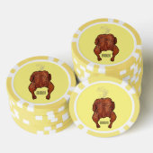Lot De Jeton De Poker Illustration de poulet rôti (Empiler)