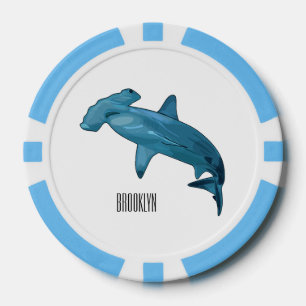 Lot De Jeton De Poker Illustration de requin marteau
