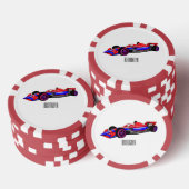Lot De Jeton De Poker Illustration de voiture de course professionnelle (Empiler)