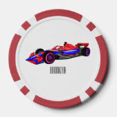 Lot De Jeton De Poker Illustration de voiture de course professionnelle (Verso)