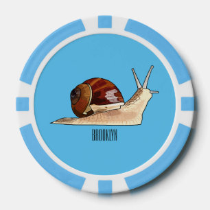 Lot De Jeton De Poker Illustration d'escargot