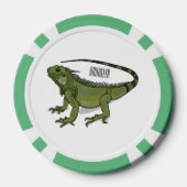 Lot De Jeton De Poker Illustration d'Iguana (Verso)