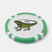 Lot De Jeton De Poker Illustration d'Iguana (Simple)