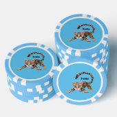 Lot De Jeton De Poker Illustration d'ocelot mignon (Empiler)