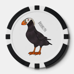 Lot De Jeton De Poker Illustration d'oiseau bouffon touffu