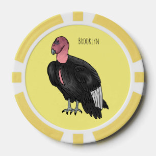 Lot De Jeton De Poker Illustration d'oiseau condor de Californie