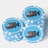 Lot De Jeton De Poker Illustration drôle de piranha affamée (Empiler)