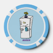 Lot De Jeton De Poker Illustration drôle de réfrigérateur (Verso)