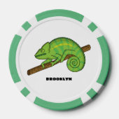Lot De Jeton De Poker Illustration du caméléon de la parson (Verso)