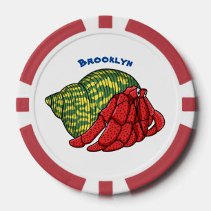 Lot De Jeton De Poker Illustration du crabe mignon