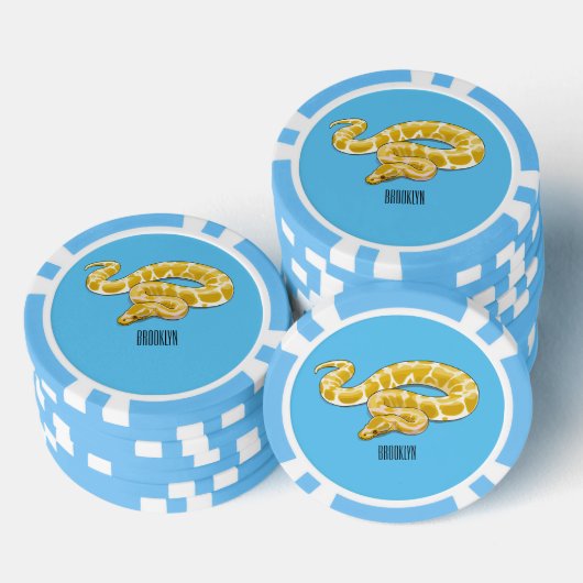 Lot De Jeton De Poker Illustration du serpent python birman (Empiler)