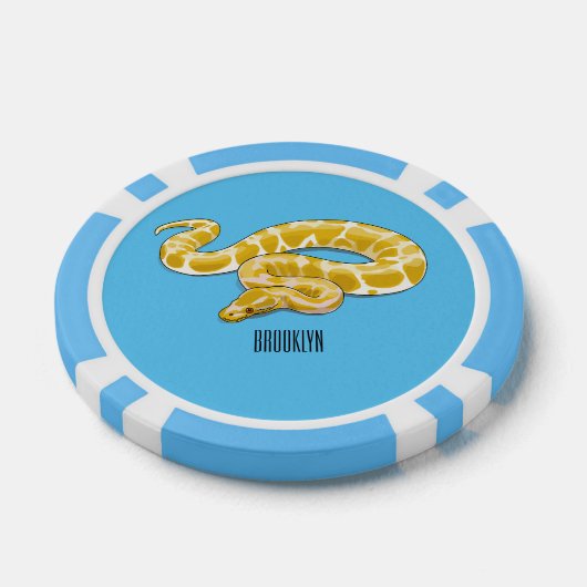 Lot De Jeton De Poker Illustration du serpent python birman (Simple)