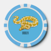 Lot De Jeton De Poker Illustration du serpent python birman (Recto)