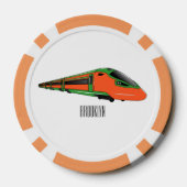 Lot De Jeton De Poker Illustration du train à balles (Verso)