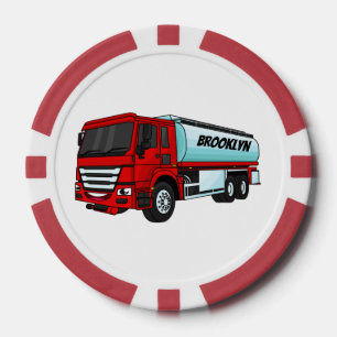 Lot De Jeton De Poker Illustration du transport de carburant par camion-