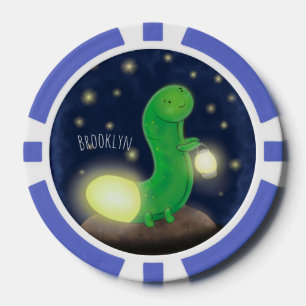 Lot De Jeton De Poker Illustration du ver vert mou