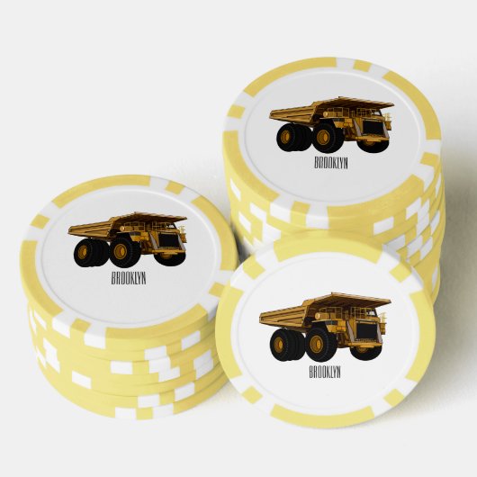 Lot De Jeton De Poker Illustration d'un camion à grande échelle (Empiler)