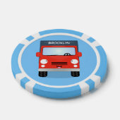 Lot De Jeton De Poker Illustration d'un camion kawaii rouge mou (Simple)