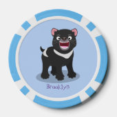 Lot De Jeton De Poker Illustration d'un diable de Tasmanie affamé (Verso)