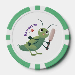 Lot De Jeton De Poker Illustration d'un insecte du cricket vert mou