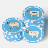 Lot De Jeton De Poker Illustration d'un mouton joyeux (Empiler)