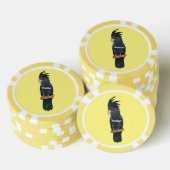 Lot De Jeton De Poker Illustration d'un oiseau de cobaye de palme (Empiler)