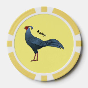 Lot De Jeton De Poker Illustration d'un oiseau siamois victime d'un tir