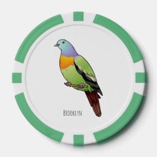 Lot De Jeton De Poker Illustration d'un pigeon à cou rose