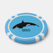 Lot De Jeton De Poker Illustration d'une baleine tueuse (Simple)