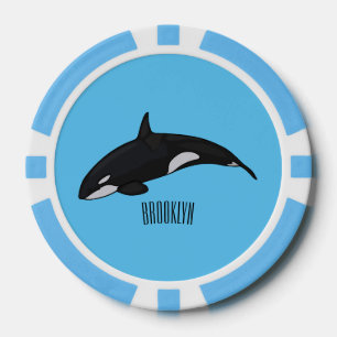 Lot De Jeton De Poker Illustration d'une baleine tueuse