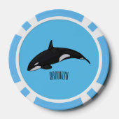 Lot De Jeton De Poker Illustration d'une baleine tueuse (Verso)