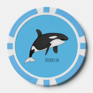 Lot De Jeton De Poker Illustration d'une baleine tueuse