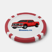 Lot De Jeton De Poker Illustration d'une camionnette rouge mou (Simple)
