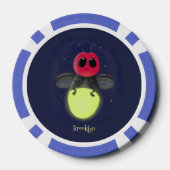 Lot De Jeton De Poker Illustration d'une luciole à éclair mignon (Verso)