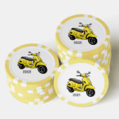 Lot De Jeton De Poker Illustration d'une moto cyclable (Empiler)