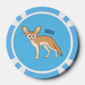 Lot De Jeton De Poker Illustration Fennec fox (Verso)