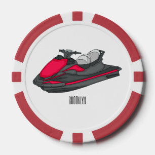 Lot De Jeton De Poker Illustration Jet ski