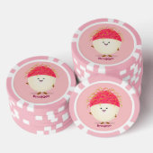 Lot De Jeton De Poker Illustration mignon du ramboutan rose (Empiler)