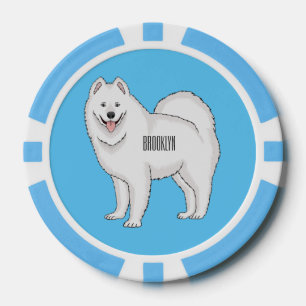 Lot De Jeton De Poker Illustration Samoyed dog