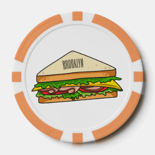 Lot De Jeton De Poker Illustration Sandwich