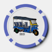 Lot De Jeton De Poker Illustration Tuk tuk (Verso)