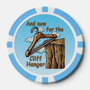 Lot De Jeton De Poker Image amusante de Cliff Hanger avec jeu de mot
