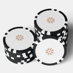 Lot De Jeton De Poker Impression d'art floral Mandala Décor Boho